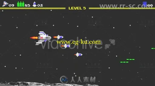 太空风格街机游戏介绍标志显示Logo演绎AE模板Videohive ogo Arcade Game 8 Bit 15的图片2