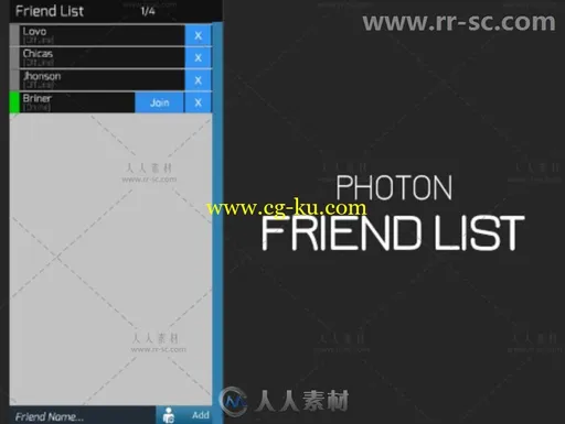 光子朋友列表网络脚本Unity游戏素材资源的图片3