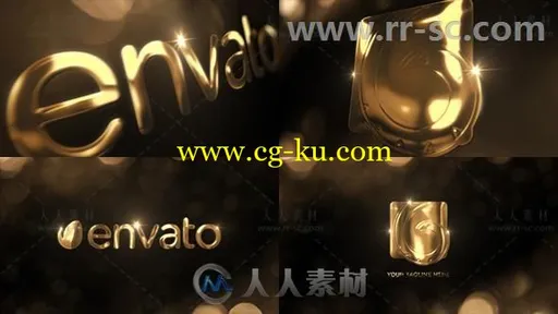 华丽优雅高贵金色标志展示Logo演绎AE模板Videohive Elegant Gold Logo Reveal 202的图片1