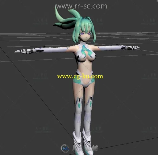 性感二次元少女3D模型的图片1