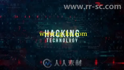 炫酷黑客代码数据网络影视片头展示视频包装AE模板 Videohive Hacking Technology的图片1