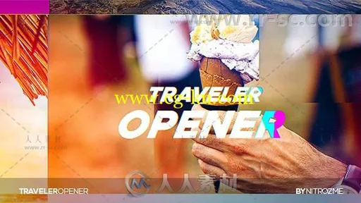 美丽时尚动感梦幻光斑夏季旅行宣传片视频包装AE模板Videohive Traveler Opener 2的图片1