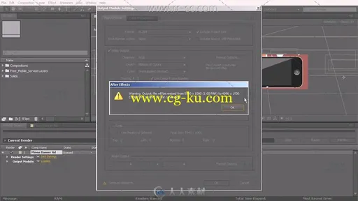 After Effects 排除常见的渲染错误后的影响视频教程的图片2