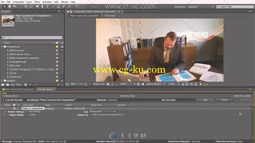 After Effects 排除常见的渲染错误后的影响视频教程的图片3