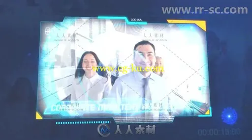 科技感HUD视频框企业公司宣传片视频包装AE模板Videohive HUD Corporate Slides 17的图片2