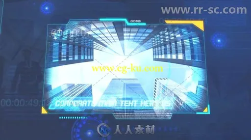 科技感HUD视频框企业公司宣传片视频包装AE模板Videohive HUD Corporate Slides 17的图片3