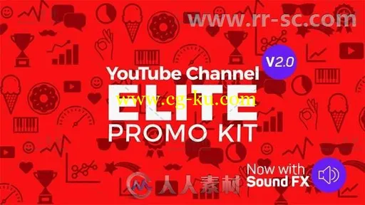 创意社交网络视频包装特效宣传动画AE模板 Videohive YouTube Elite Promo Kit 184的图片1