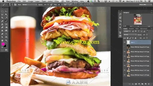 Photoshop处理汉堡图像视频教程的图片1