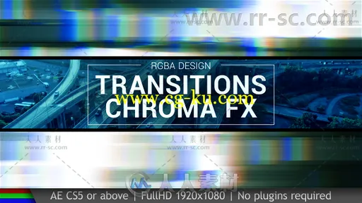 数字失真折射效果城市幻灯片转场过渡动画AE模板 Videohive Transitions 19972816的图片1