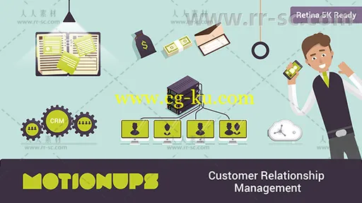 卡通角色解说企业营销场景动画AE模板Videohive CRM Company Marketing Presentati的图片2