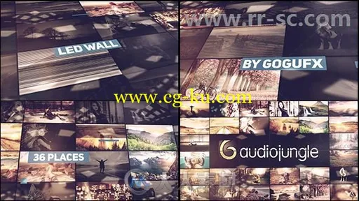 简单照片整齐拼贴排列视频墙展示幻灯片AE模板 Videohive The Led Wall 193的图片1