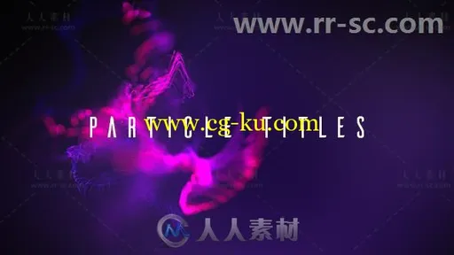 美丽多彩优雅粒子线条流动标题展示影视开幕视频包装AE模板Videohive Particle Tit的图片1