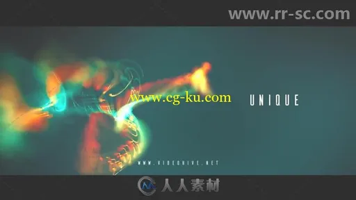 美丽多彩优雅粒子线条流动标题展示影视开幕视频包装AE模板Videohive Particle Tit的图片3