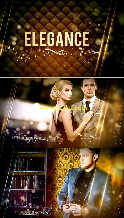 优雅华丽粒子光效婚礼照片展示幻灯片AE模板 Videohive Elegance 13438274的图片2