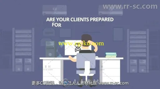 云服务器托管机房网络安全卡通风格视频展示AE模板Videohive Secure Hosting Expla的图片2