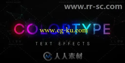 创意美丽多彩文字填充标题动画展示AE模板Videohive ColorType Text Effects 16697的图片1