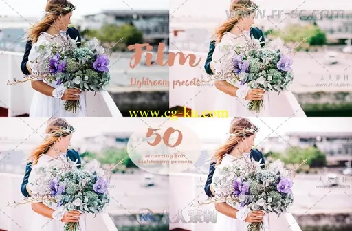 50款细腻亮丽色彩婚纱照Lightroom预设的图片3