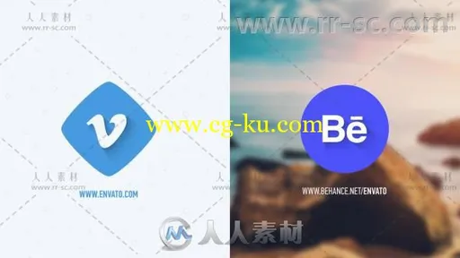 迷你简单干净的扁平化企业标志Logo演绎AE模板 Videohive Flat Logo Opener 19317348的图片1