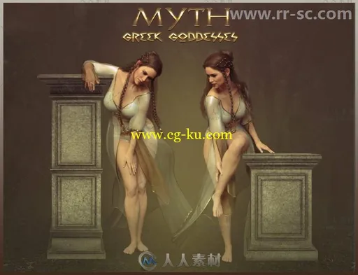 美丽优雅性感的希腊女神姿势造型3D模型合辑的图片2