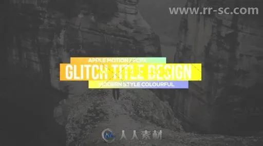 美丽炫彩毛刺标题排版动画展示AE模板 Videohive Colourful Glitch Titles 2 19828的图片2