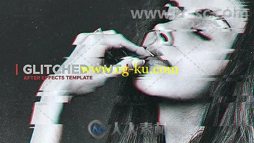 时尚数字信号损坏RGB色彩分离效果图文展示视频包装AE模板 Videohive Glitched Out的图片1