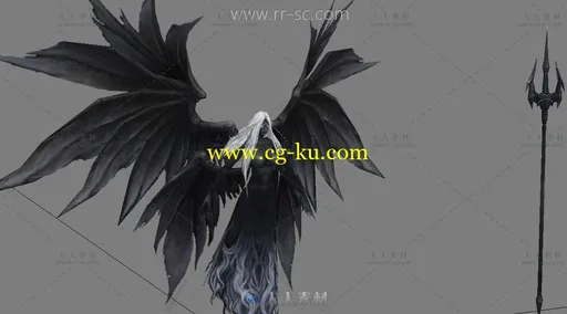 魔幻邪恶的黑天使3D模型的图片1