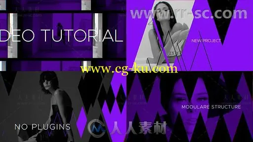 时尚时装秀电视广播栏目视频包装AE模板Videohive Fashion Broadcast Youtube Pack的图片1