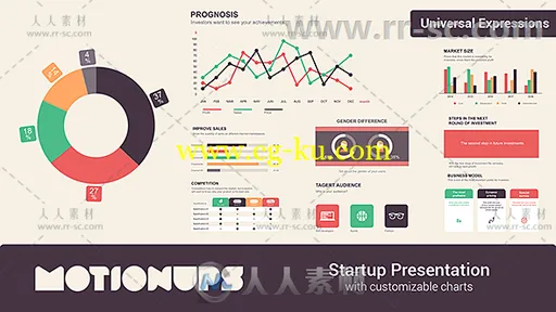 公司企业商务信息图表数据分析动画AE模板Videohive Startup Infographics Present的图片1