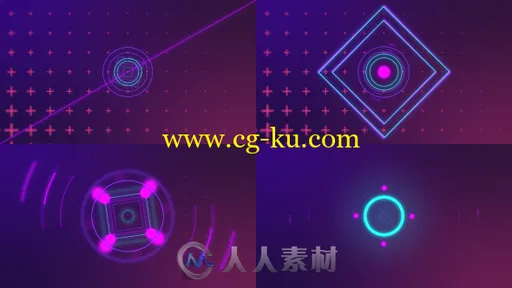 美丽快速线条组合标志展示Logo演绎AE模板 Videohive Bright Colors Logo 19361796的图片1