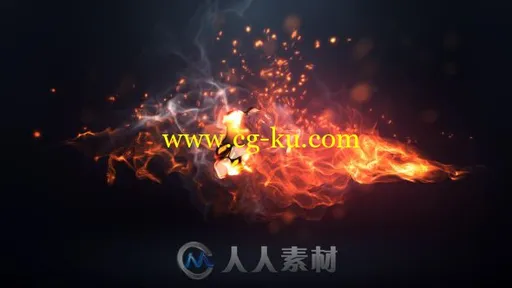 卡通火焰燃烧标志文字展示Logo演绎AE模板 Videohive Fire Logo Intro 20215162的图片1