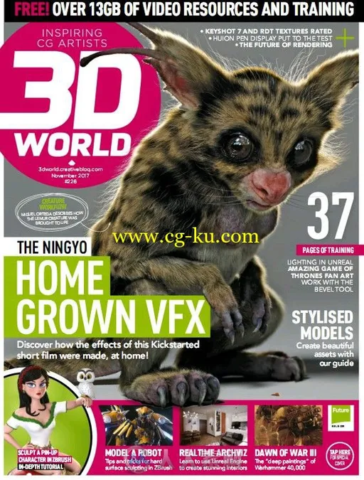 3D世界艺术杂志2017年11月刊 3D WORLD NOVEMBER 2017的图片1
