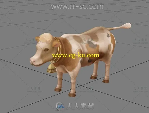 游戏中的奶牛3D模型的图片1