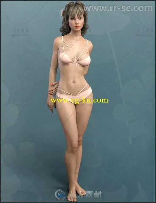 美丽年轻性感的女性角色3D模型合辑的图片3