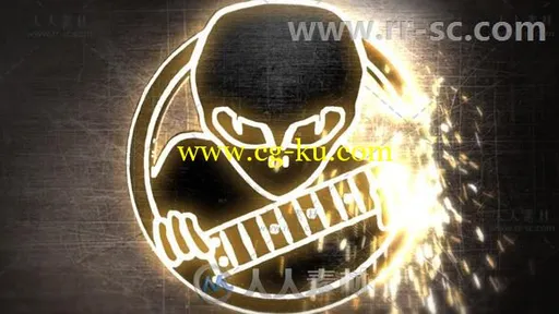 焊接金属火花飞翔标志展示Logo演绎AE模板 Videohive Welding Logo Reveal wit的图片2