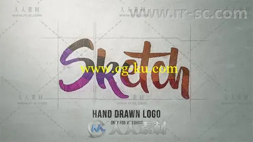 简单手绘素描标志展示Logo演绎AE模板 Videohive Sketch Logo 20068561的图片1