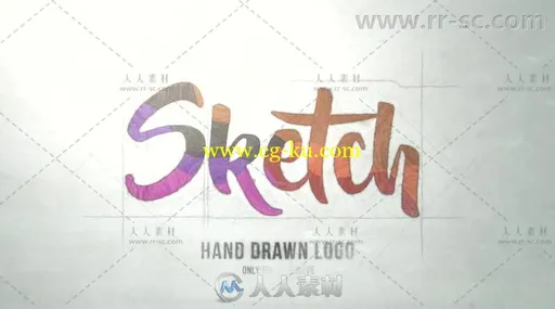 简单手绘素描标志展示Logo演绎AE模板 Videohive Sketch Logo 20068561的图片3