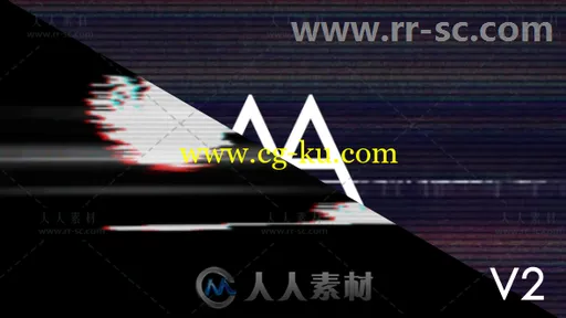 数字失真信号故障RGB颜色分离标志展示Logo演绎AE模板 Videohive Glitch Logo v2 2的图片1