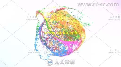 混合油漆汇聚冲击爆炸标志展示Logo演绎AE模板 Videohive Mixing Paints Logo Rev的图片3