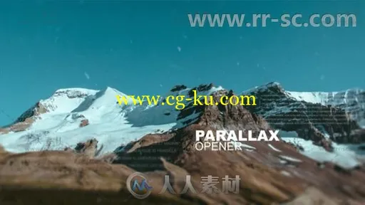 创意科技数字视差幻灯片相册动画AE模板 Videohive Parallax Opener 16701534的图片1