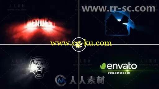 大气影视光线扫光标志展示Logo演绎AE模板Videohive Cinematic Light Rays Logo 19的图片1