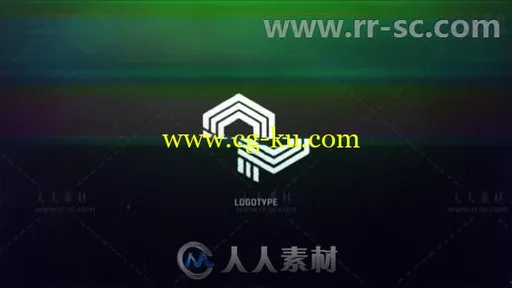 数字失真信号故障效果标志展示Logo演绎AE模板Videohive Glitch Logo Intro 19384167的图片1