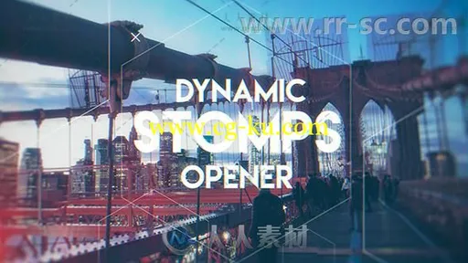 时尚动感视差幻灯片相册动画AE模板 Videohive Dynamic Stomps Opener 20222893的图片1