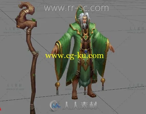 绿袍道士3D模型的图片1