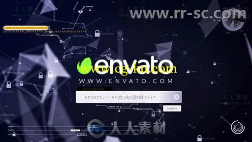 创意科技感几何安全登录标志展示Logo演绎AE模板Videohive ctOS - Login Hack Logo的图片1