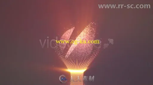 美丽优雅粒子光束展示标志Logo演绎AE模板 Videohive Shiny Logo With Elegant Fin的图片2