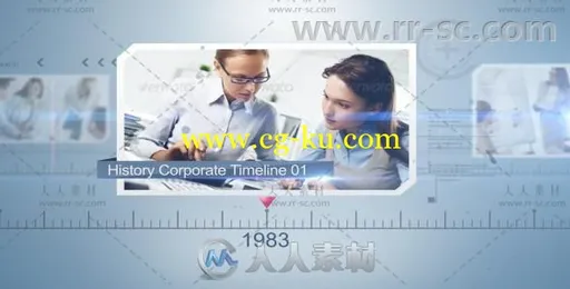 公司企业历史时间线展示照片事件幻灯片AE模板Videohive History Corporate Timeli的图片1