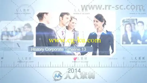 公司企业历史时间线展示照片事件幻灯片AE模板Videohive History Corporate Timeli的图片3