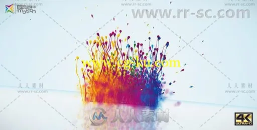 多彩迷人的三维粒子飞溅汇聚标志展示Logo演绎AE模板Videohive Particles Splash L的图片1