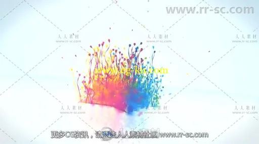 多彩迷人的三维粒子飞溅汇聚标志展示Logo演绎AE模板Videohive Particles Splash L的图片3