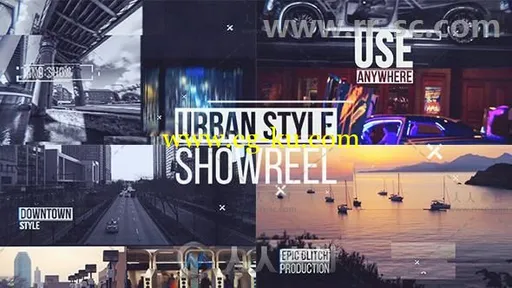 数字故障效果城市宣传片头分屏展示视频包装AE模板Videohive Urban Showreel 18090753的图片1